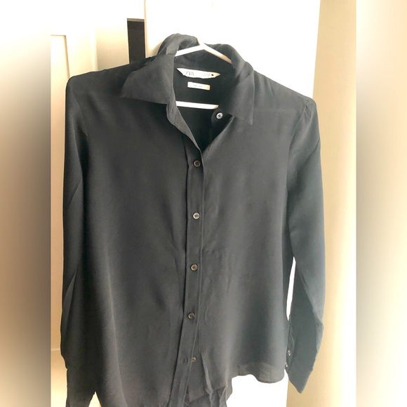 Pure Silk Black Blouse - Picture 1 of 3